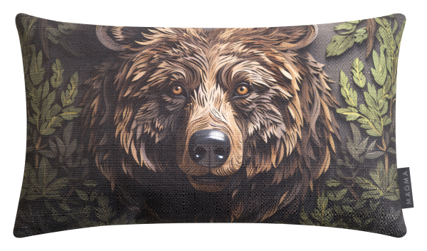 Magma Kissenhülle Foresta 'Bär' 30 x 50 cm Grün